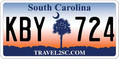 SC license plate KBY724