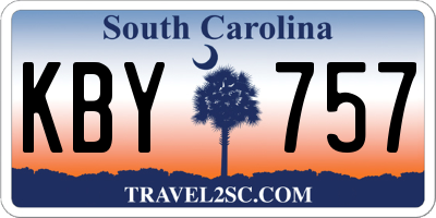 SC license plate KBY757