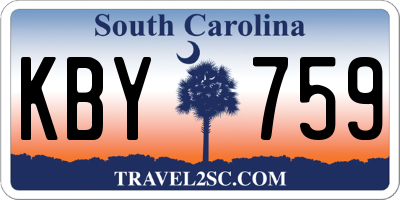 SC license plate KBY759