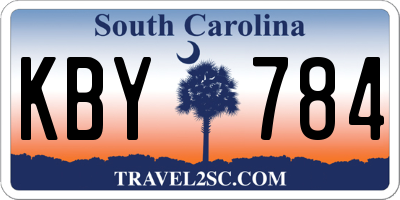 SC license plate KBY784