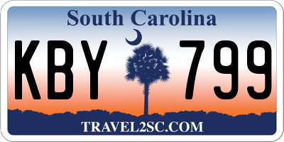 SC license plate KBY799
