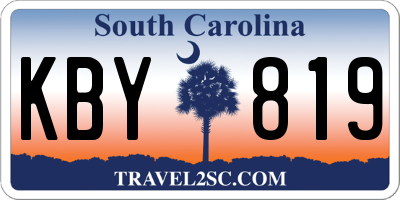 SC license plate KBY819