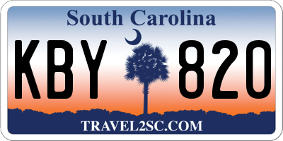 SC license plate KBY820