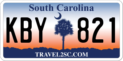 SC license plate KBY821