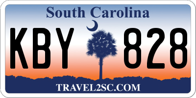 SC license plate KBY828