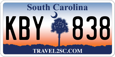 SC license plate KBY838