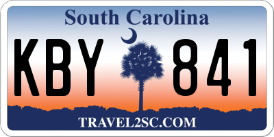SC license plate KBY841