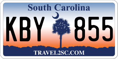 SC license plate KBY855