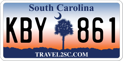 SC license plate KBY861