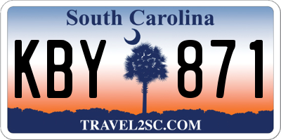 SC license plate KBY871