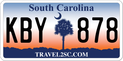 SC license plate KBY878