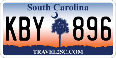 SC license plate KBY896