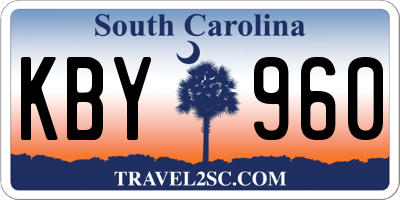 SC license plate KBY960