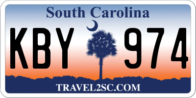 SC license plate KBY974