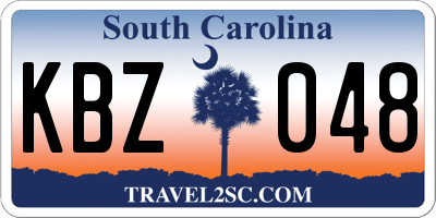 SC license plate KBZ048