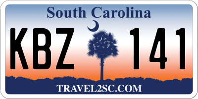 SC license plate KBZ141