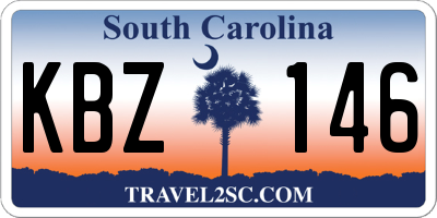 SC license plate KBZ146
