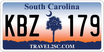 SC license plate KBZ179