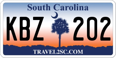 SC license plate KBZ202