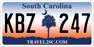 SC license plate KBZ247