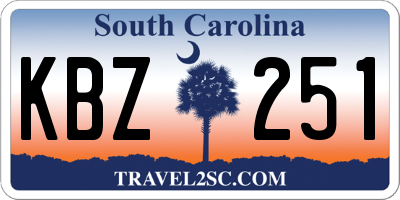 SC license plate KBZ251