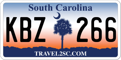SC license plate KBZ266