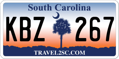 SC license plate KBZ267