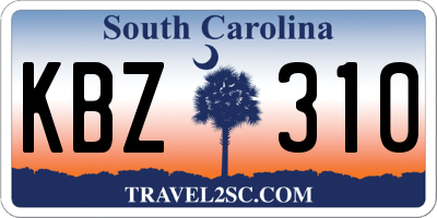 SC license plate KBZ310