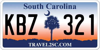 SC license plate KBZ321