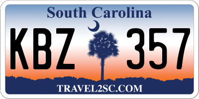 SC license plate KBZ357