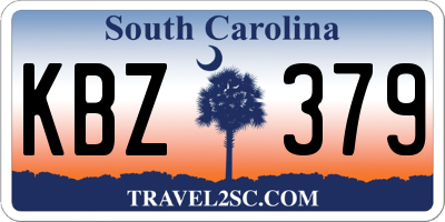 SC license plate KBZ379