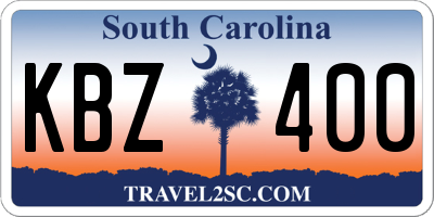 SC license plate KBZ400