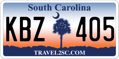 SC license plate KBZ405