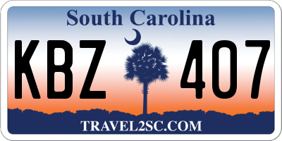 SC license plate KBZ407