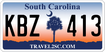SC license plate KBZ413