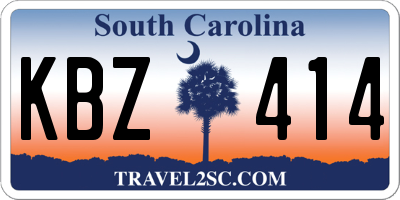 SC license plate KBZ414