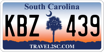 SC license plate KBZ439