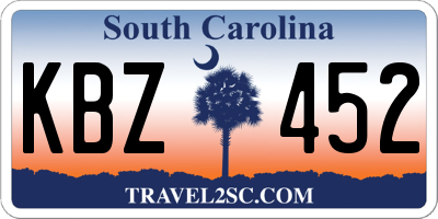 SC license plate KBZ452
