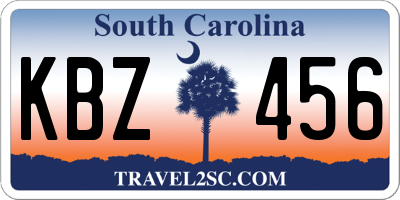 SC license plate KBZ456
