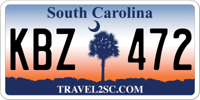 SC license plate KBZ472