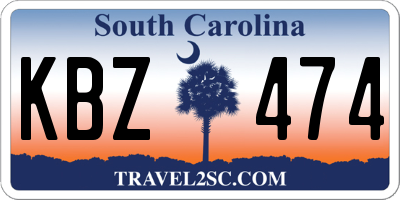 SC license plate KBZ474