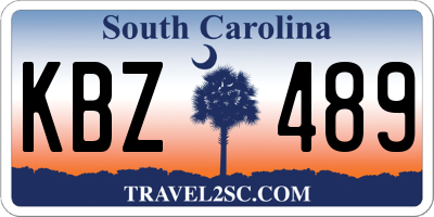 SC license plate KBZ489