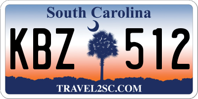 SC license plate KBZ512