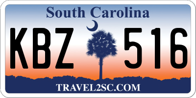 SC license plate KBZ516