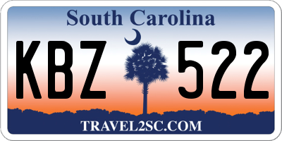 SC license plate KBZ522