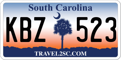SC license plate KBZ523