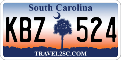 SC license plate KBZ524
