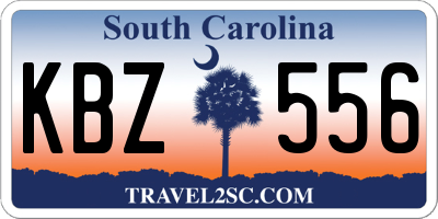 SC license plate KBZ556