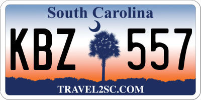 SC license plate KBZ557