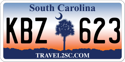 SC license plate KBZ623